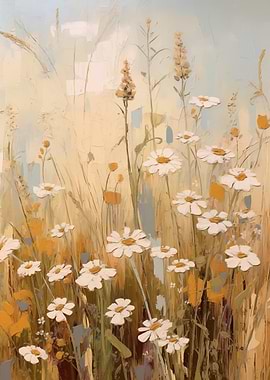 Daisy Field Painting