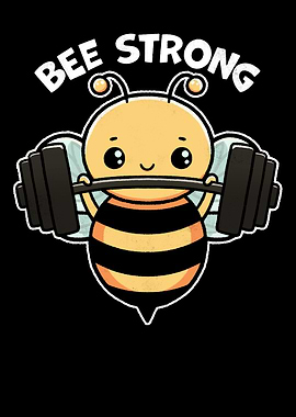Bee Strong Cartoon