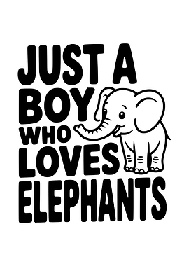 Just a boy who loves elephants