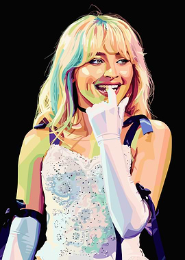 Sabrina Carpenter Pop Art Portrait