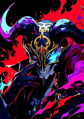 Masked Demon with Horns