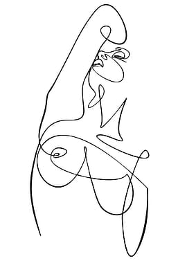 Abstract Woman Line Art