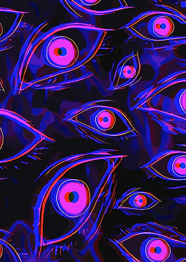 Eye Pattern in Neon Colors