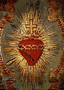 Sacred Heart with Crown of Thorns