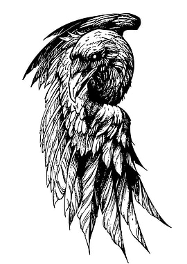 Detailed Raven Illustration