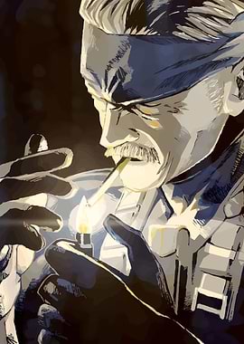 Solid Snake Lighting Cigarette