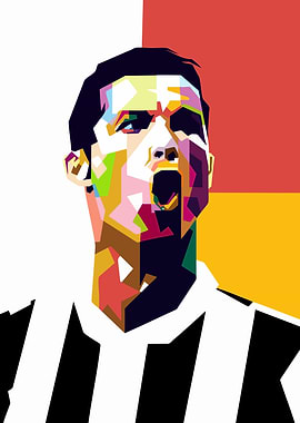 Colorful Pop Art Portrait of Cristiano Ronaldo