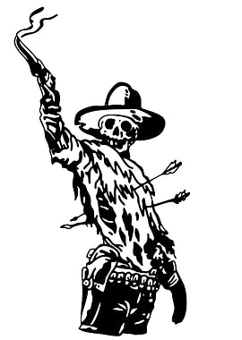 Skeleton Cowboy with Arrows