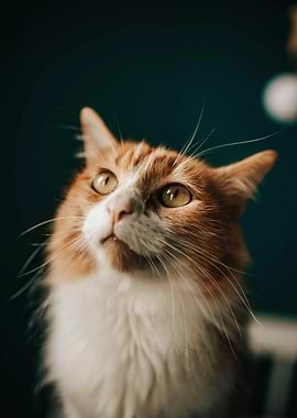 Orange and White Cat Portrait