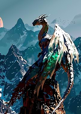 Dragon on Mountain Peak