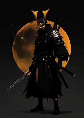 Samurai Warrior in Shadow