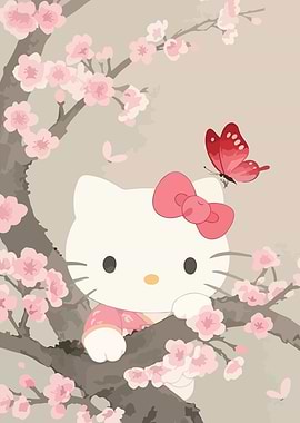 Hello Kitty Cherry Blossom Butterfly