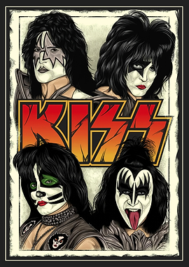 KISS Band Illustration