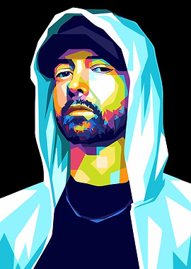 Eminem Colorful Pop Art Portrait
