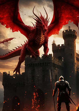 Red Dragon Castle Confronts Knight