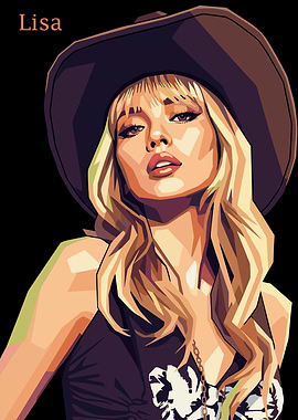 Lisa Blackpink Pop Art Portrait