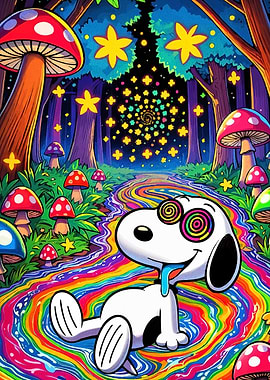 Psychedelic Snoopy Mushroom