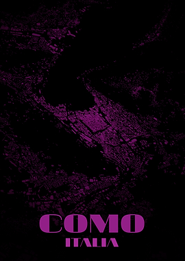 Como, Italy City Map Art