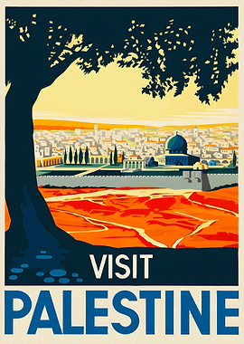 Visit Palestine Travel Poster