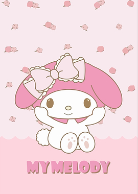 My Melody Pink Cartoon Illustration