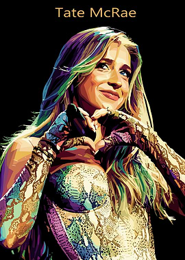 Tate McRae Pop Art Portrait