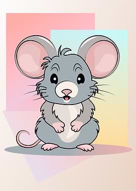 Cute Cartoon Mouse Illustration