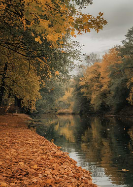Autumn River Landscape