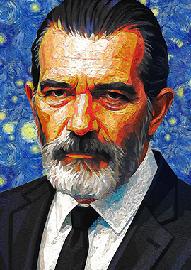 Antonio Banderas Starry Night Portrait