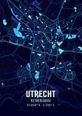 Utrecht Midnight City Map