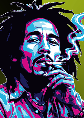 Bob Marley Pop Art Portrait