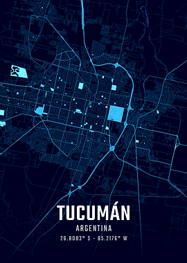 Tucumán Midnight City Map