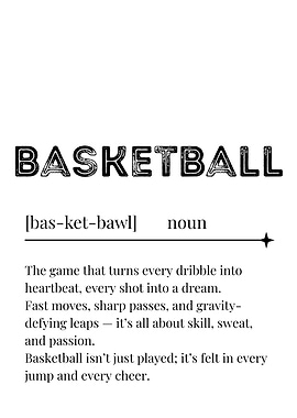 Basketball Definition Art Print