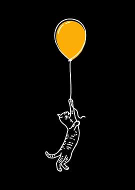 Cat with Balloon