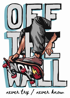 Off The Wall Skateboard Illustration
