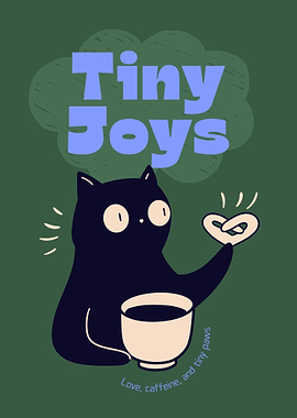 Tiny Joys Cat Coffee Pretzel