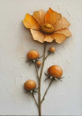 Orange Flower Painting