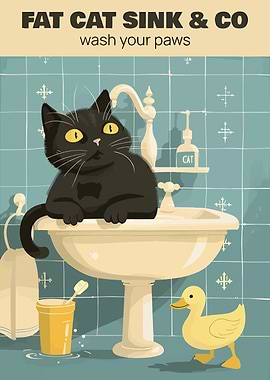Fat Cat Sink & Co Illustration