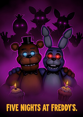 Five Nights at Freddy's characters poster