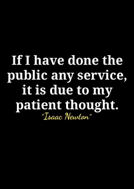Isaac Newton Quote on Black Background