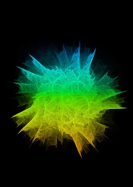 Abstract Colorful Explosion on Black