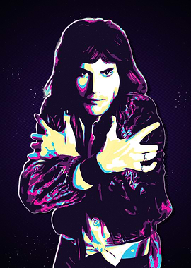 Freddie Mercury Pop Art Portrait