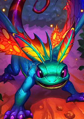 Colorful Dragon Lizard Creature