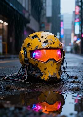 Fallen Cyber Samurai Helmet