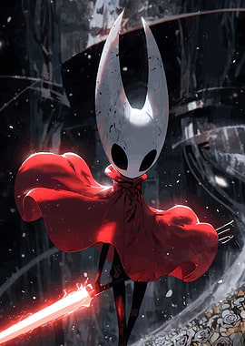 Hornet from Hollow Knight with sword