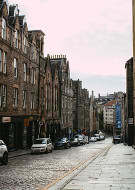 Edinburgh Street View with Cars
