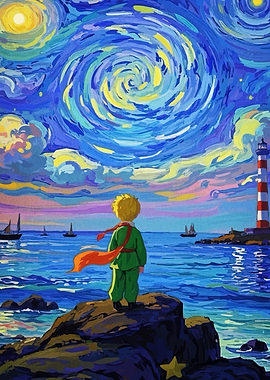 The Little Prince Starry Night Seascape