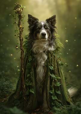 The Verdant Druid – Border Collie of the Living Forest