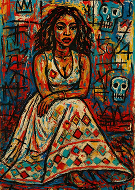 Ethiopian Grace in Neo-Expressionist Colors