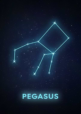 Pegasus Constellation on Starry Background