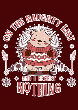 Naughty List Bear Christmas Design